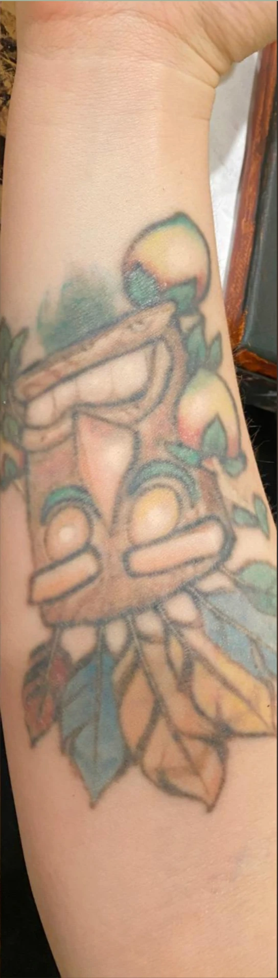 Multicolor tattoo after 1 session