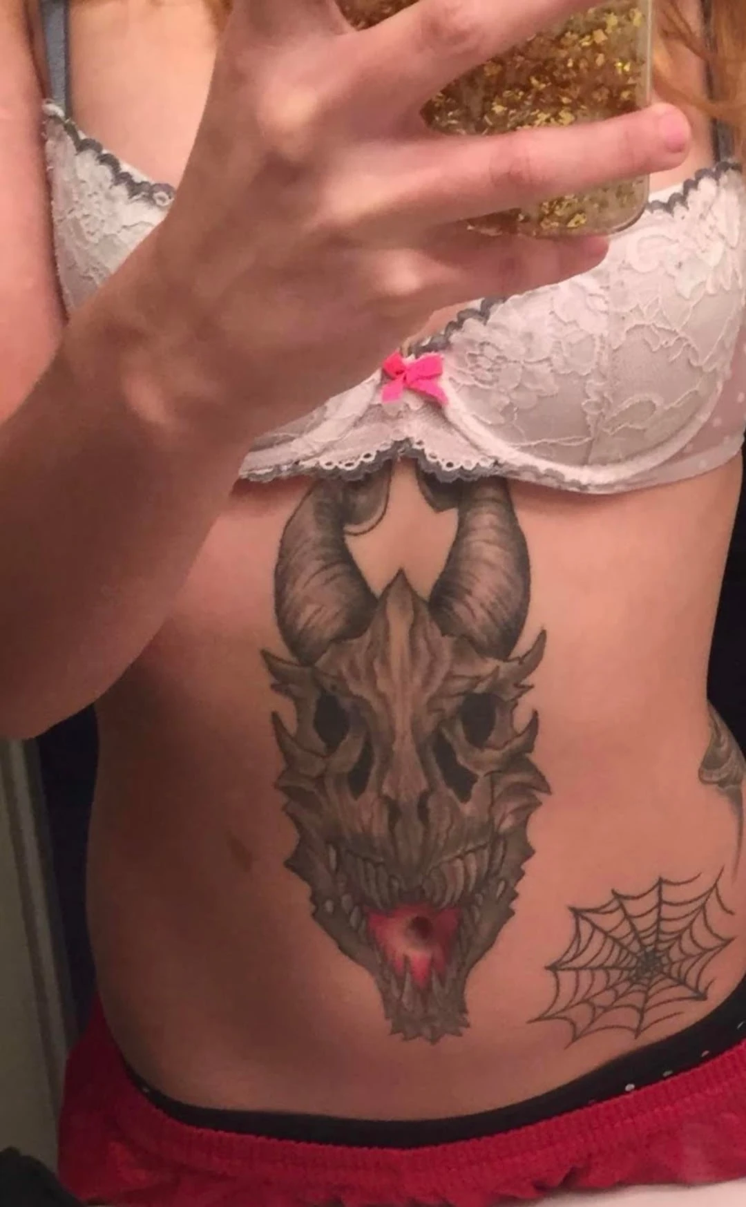 black and red tattoo before laser removal