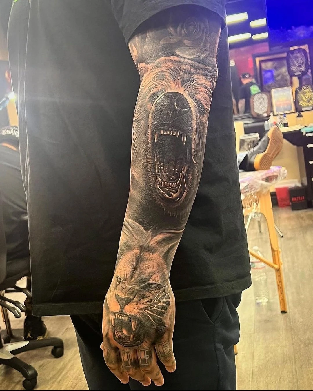 black tattoo after 9 sessions