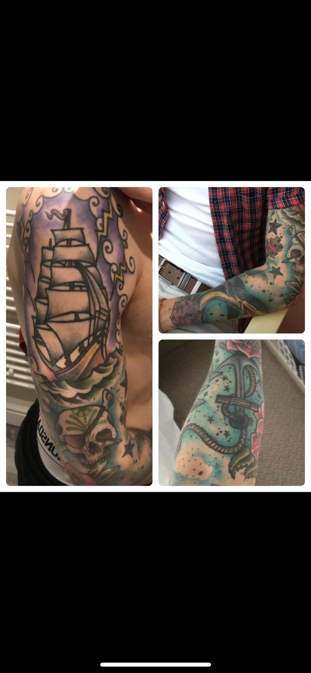 black tattoo after 8 sessions