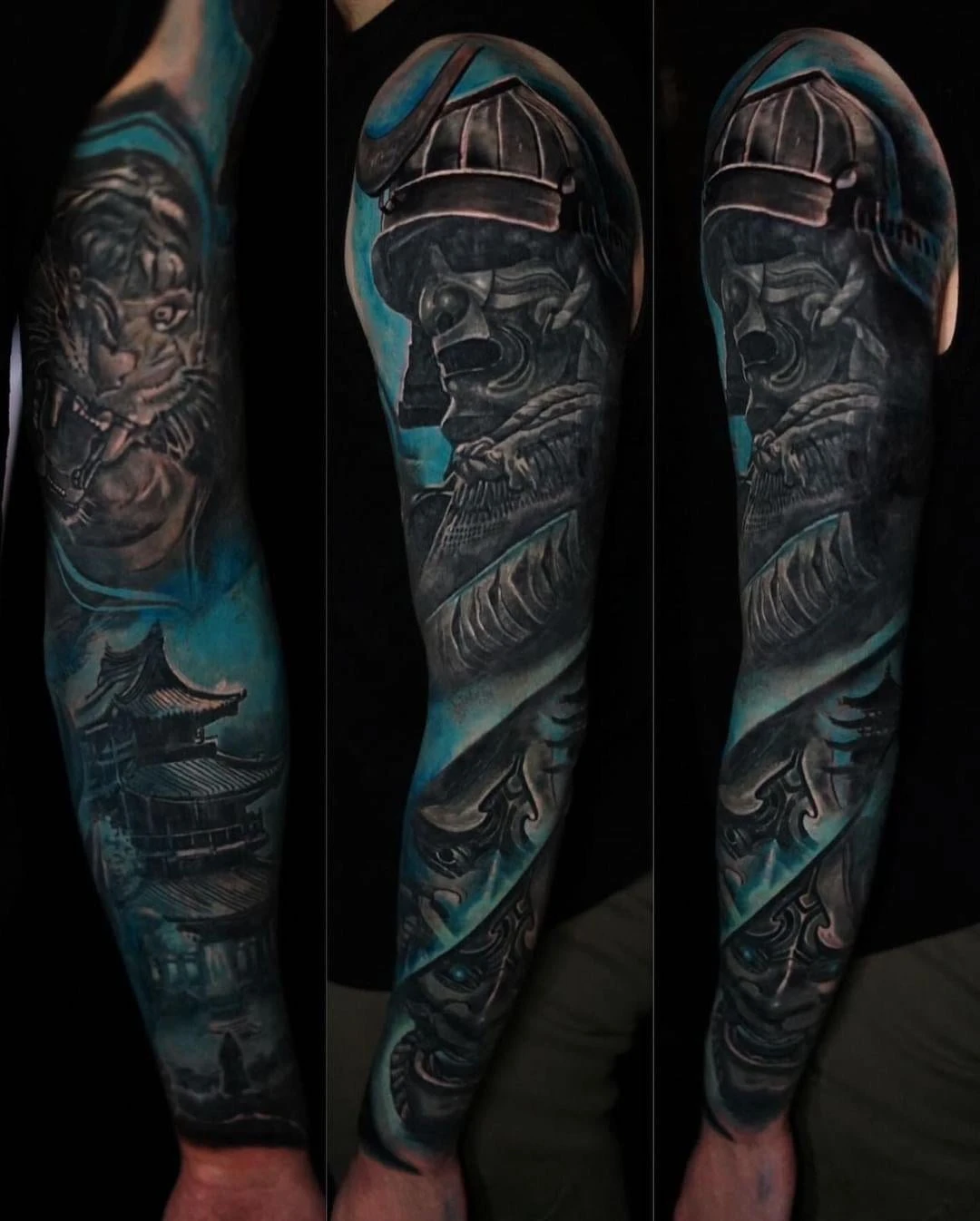 black tattoo before laser removal