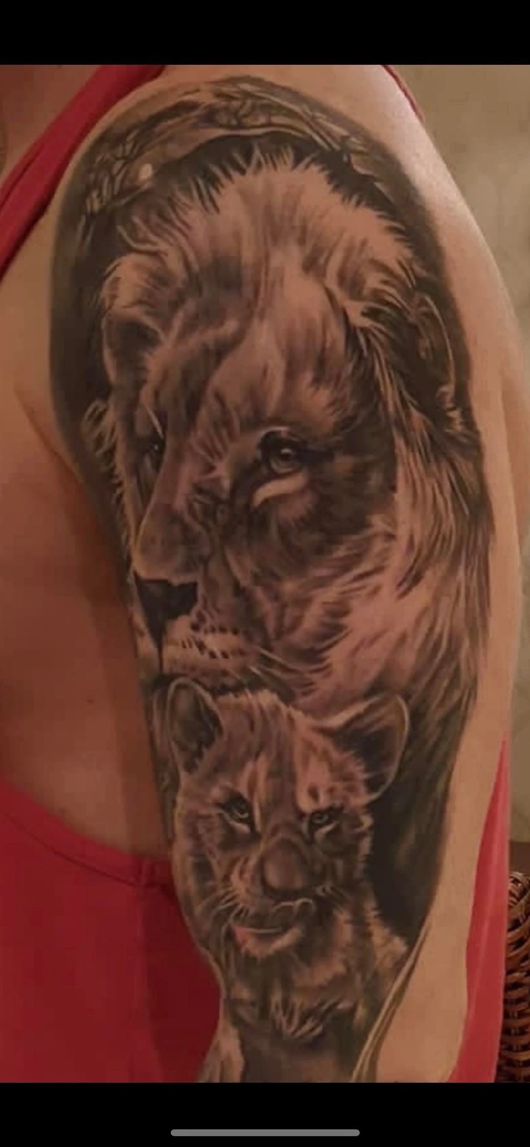 green and white tattoo before laser removal
