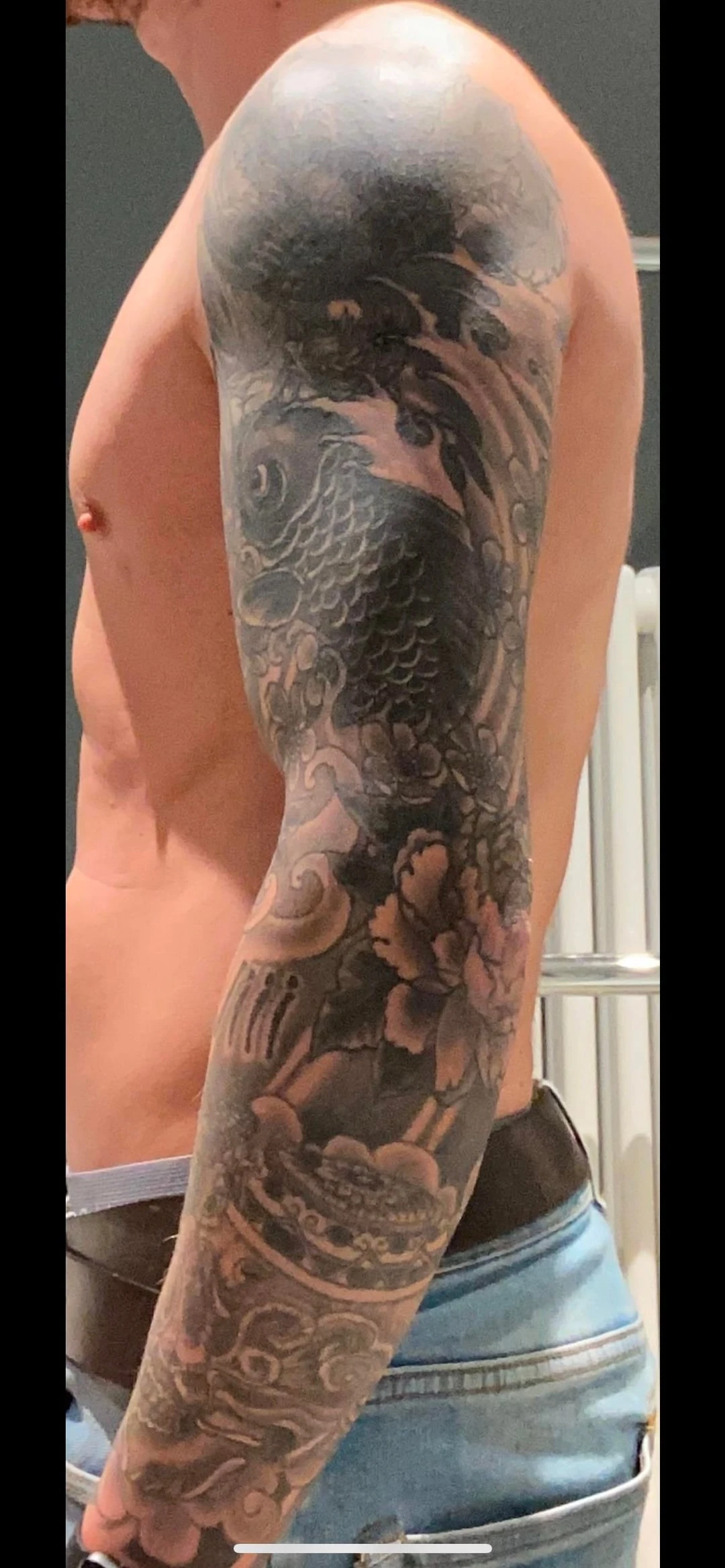 black tattoo before laser removal
