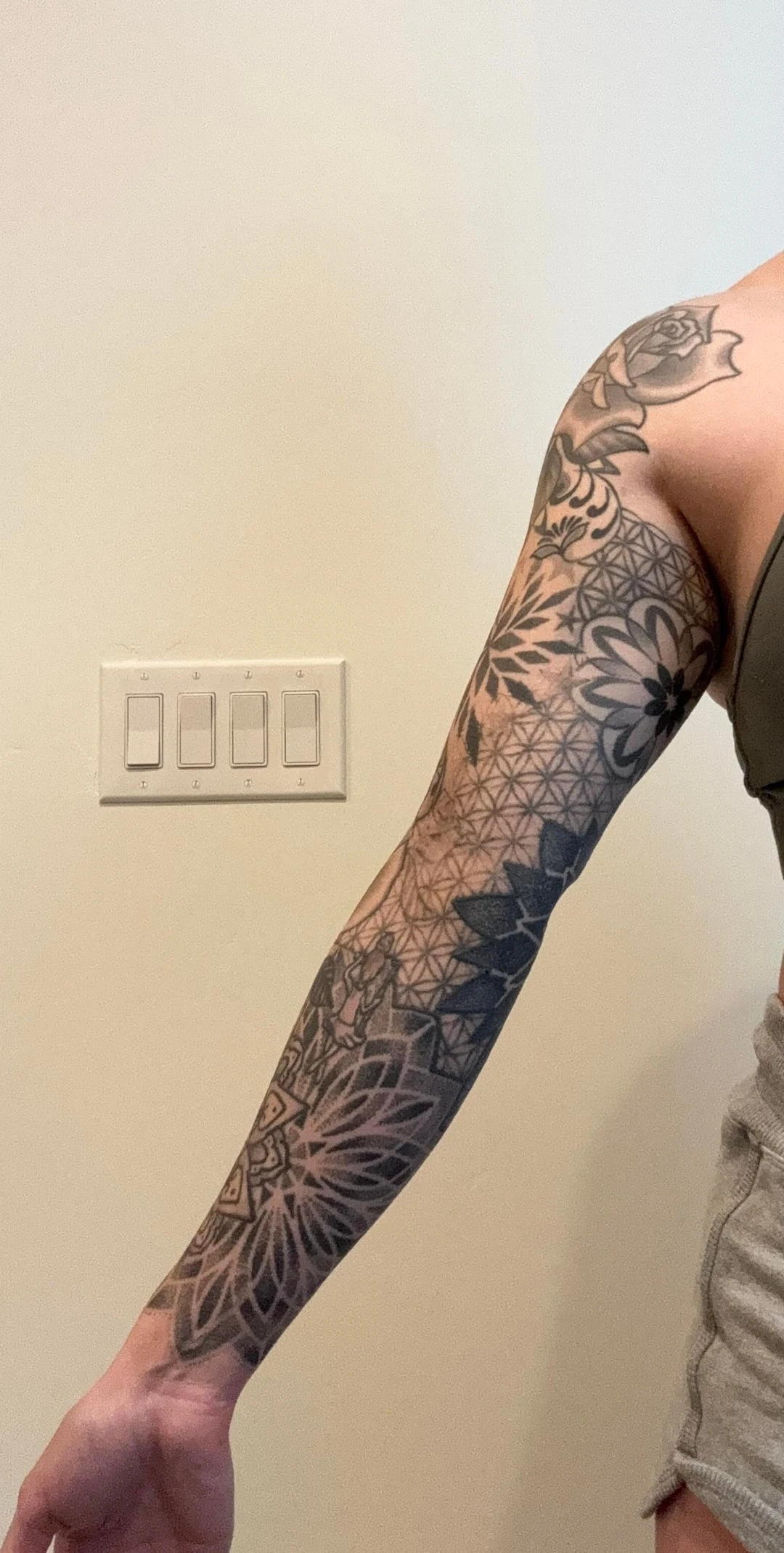 black and red tattoo before laser removal