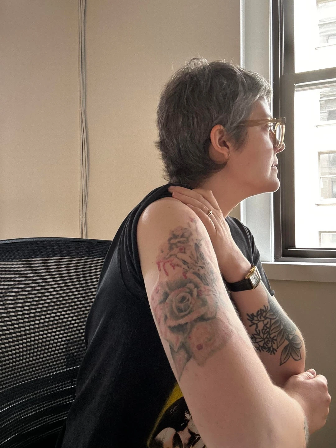 black tattoo after 1 sessions