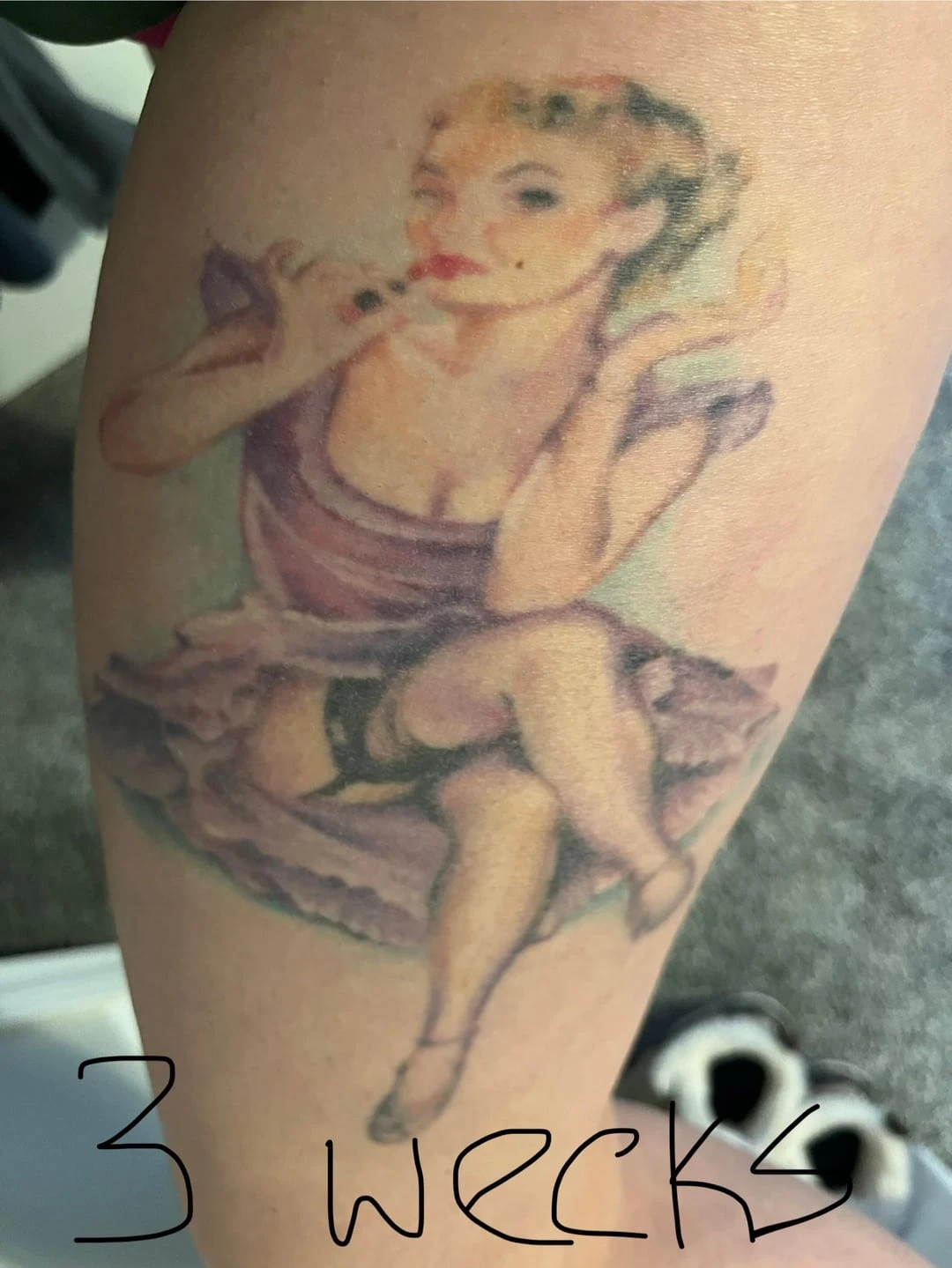 white tattoo after 2 sessions