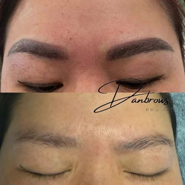 Black tattoo on Eyebrow